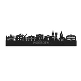 Skyline Woerden Zwart houten cadeau decoratie relatiegeschenk van WoodWideCities
