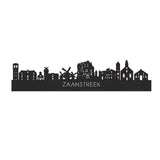 Skyline Zaanstreek Zwart houten cadeau decoratie relatiegeschenk van WoodWideCities