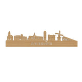 Skyline Zoetermeer Bamboe 80 cm Zonder verlichting  houten cadeau decoratie relatiegeschenk van WoodWideCities