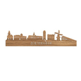 Skyline Zoetermeer Eiken 80 cm Zonder verlichting  houten cadeau decoratie relatiegeschenk van WoodWideCities
