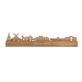 Skyline Zuidlaren Eiken houten cadeau decoratie relatiegeschenk van WoodWideCities