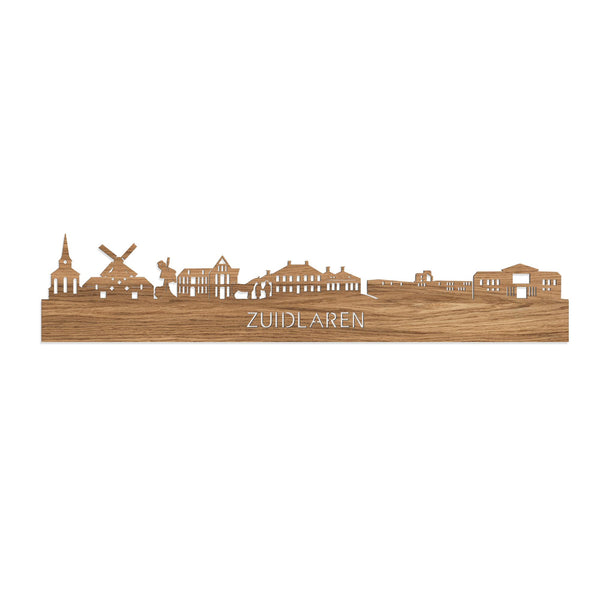 Skyline Zuidlaren Eiken houten cadeau decoratie relatiegeschenk van WoodWideCities