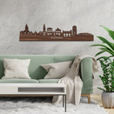 Skyline Zutphen Noten houten cadeau decoratie relatiegeschenk van WoodWideCities