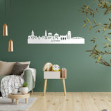Skyline Zutphen Wit glanzend gerecycled kunststof cadeau decoratie relatiegeschenk van WoodWideCities