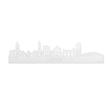Skyline Zutphen Wit glanzend gerecycled kunststof cadeau decoratie relatiegeschenk van WoodWideCities