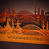 Skyline Zwolle Palissander houten cadeau decoratie relatiegeschenk van WoodWideCities