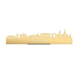 Standing Skyline Alkmaar Metallic Goud gerecycled kunststof cadeau decoratie relatiegeschenk van WoodWideCities
