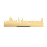 Standing Skyline Almelo Metallic Goud gerecycled kunststof cadeau decoratie relatiegeschenk van WoodWideCities