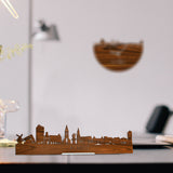 Standing Skyline Almelo Palissander houten cadeau decoratie relatiegeschenk van WoodWideCities