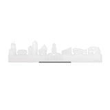 Standing Skyline Almere Wit glanzend gerecycled kunststof cadeau decoratie relatiegeschenk van WoodWideCities