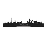 Standing Skyline Ameland Black 40 cm  houten cadeau decoratie relatiegeschenk van WoodWideCities