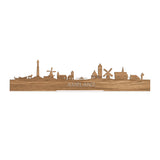 Standing Skyline Ameland Eiken 40 cm  houten cadeau decoratie relatiegeschenk van WoodWideCities