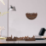 Standing Skyline Amersfoort Noten houten cadeau decoratie relatiegeschenk van WoodWideCities