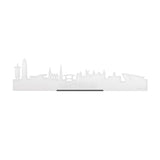 Standing Skyline Amsterdam Wit glanzend gerecycled kunststof cadeau decoratie relatiegeschenk van WoodWideCities