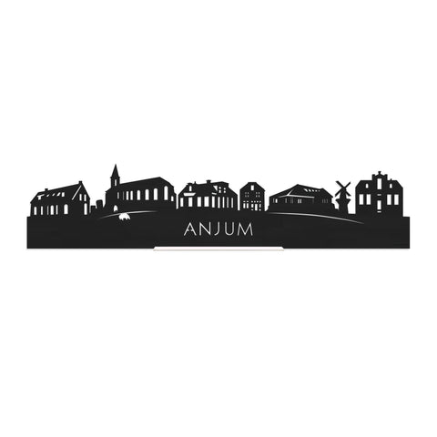 Standing Skyline Anjum Zwart houten cadeau decoratie relatiegeschenk van WoodWideCities