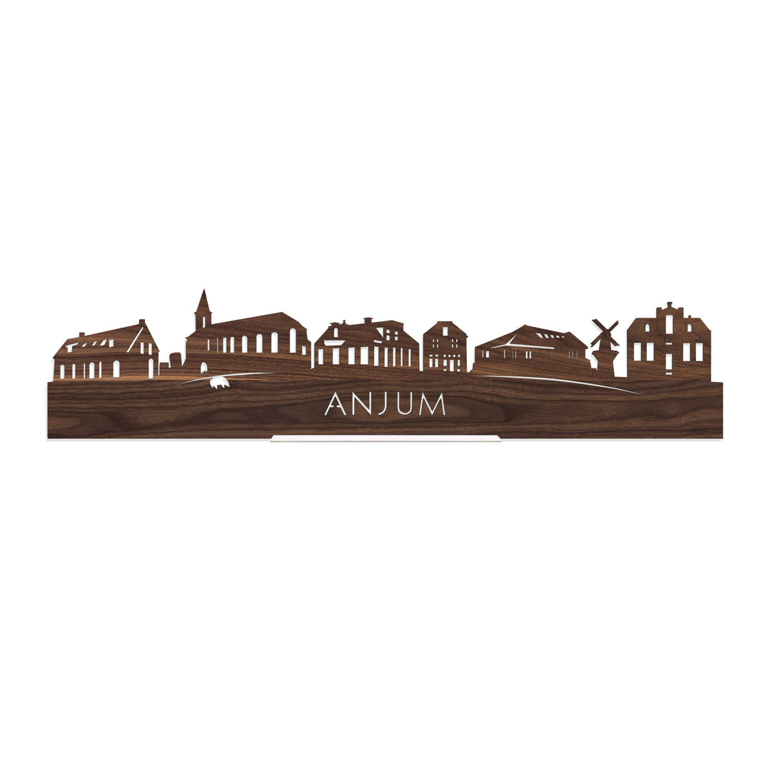 Standing Skyline Anjum Noten houten cadeau decoratie relatiegeschenk van WoodWideCities