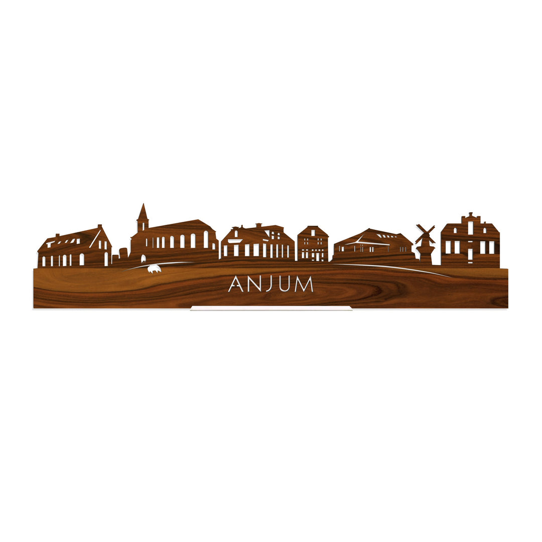 Standing Skyline Anjum Palissander houten cadeau decoratie relatiegeschenk van WoodWideCities