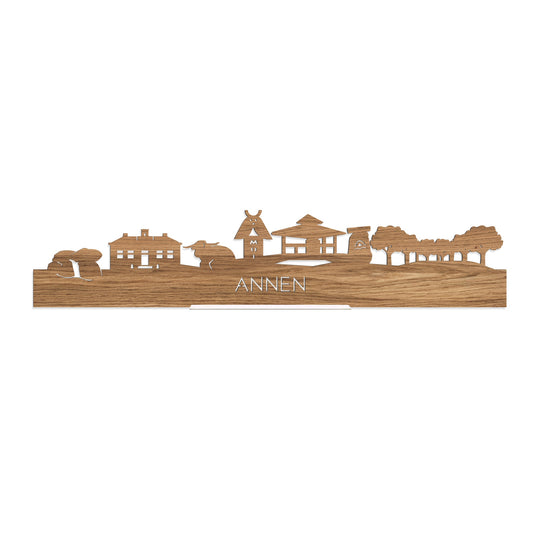 Standing Skyline Annen Eiken houten cadeau decoratie relatiegeschenk van WoodWideCities