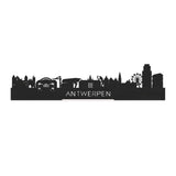 Standing Skyline Antwerpen Black houten cadeau decoratie relatiegeschenk van WoodWideCities