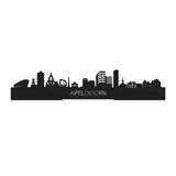Standing Skyline Apeldoorn Black 40 cm  houten cadeau decoratie relatiegeschenk van WoodWideCities