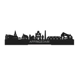 Standing Skyline Appingedam Zwart houten cadeau decoratie relatiegeschenk van WoodWideCities