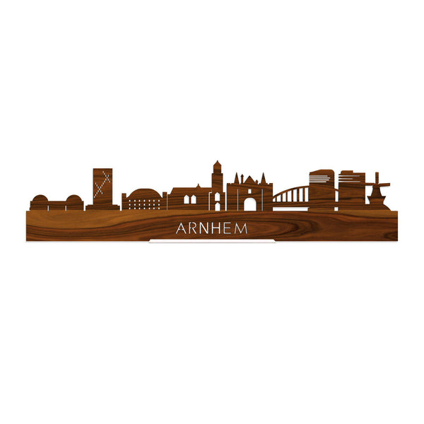 Standing Skyline Arnhem Palissander 40 cm  houten cadeau decoratie relatiegeschenk van WoodWideCities