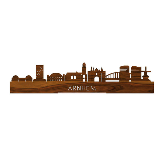 Standing Skyline Arnhem Palissander 40 cm  houten cadeau decoratie relatiegeschenk van WoodWideCities