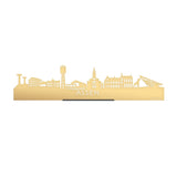 Standing Skyline Assen Metallic Goud gerecycled kunststof cadeau decoratie relatiegeschenk van WoodWideCities