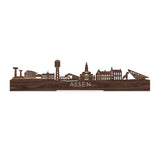 Standing Skyline Assen Noten houten cadeau decoratie relatiegeschenk van WoodWideCities