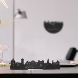 Standing Skyline Bergen op Zoom Black houten cadeau decoratie relatiegeschenk van WoodWideCities