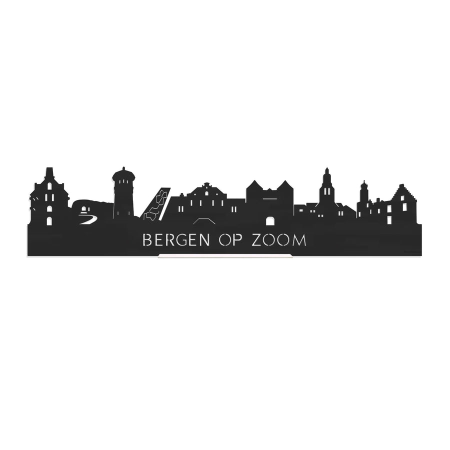 Standing Skyline Bergen op Zoom Black 40 cm  houten cadeau decoratie relatiegeschenk van WoodWideCities
