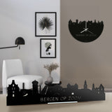 Standing Skyline Bergen op Zoom Zwart glanzend gerecycled kunststof cadeau decoratie relatiegeschenk van WoodWideCities