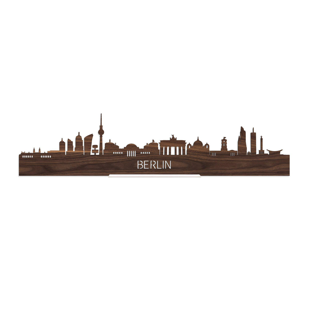 Standing Skyline Berlijn Noten houten cadeau decoratie relatiegeschenk van WoodWideCities