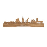 Standing Skyline Breda Eiken 40 cm  houten cadeau decoratie relatiegeschenk van WoodWideCities