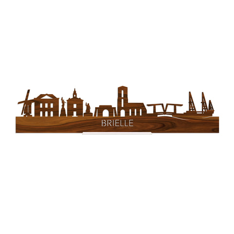 Standing Skyline Brielle Palissander houten cadeau decoratie relatiegeschenk van WoodWideCities