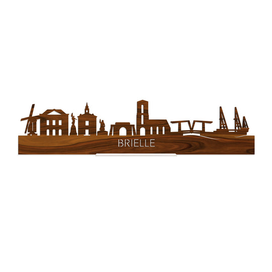 Standing Skyline Brielle Palissander houten cadeau decoratie relatiegeschenk van WoodWideCities