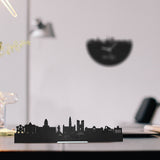 Standing Skyline Brussel Zwart houten cadeau decoratie relatiegeschenk van WoodWideCities