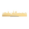 Standing Skyline Brussel Metallic Goud gerecycled kunststof cadeau decoratie relatiegeschenk van WoodWideCities