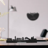 Standing Skyline Coevorden Black houten cadeau decoratie relatiegeschenk van WoodWideCities