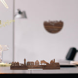 Standing Skyline Coevorden Noten houten cadeau decoratie relatiegeschenk van WoodWideCities