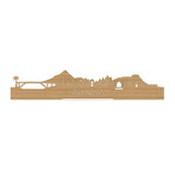 Standing Skyline Curaçao Bamboe houten cadeau decoratie relatiegeschenk van WoodWideCities