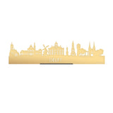 Standing Skyline Delft Metallic Goud gerecycled kunststof cadeau decoratie relatiegeschenk van WoodWideCities