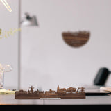 Standing Skyline Delfzijl Noten houten cadeau decoratie relatiegeschenk van WoodWideCities