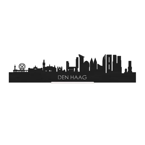 Standing Skyline Den Haag Black houten cadeau decoratie relatiegeschenk van WoodWideCities