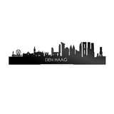 Standing Skyline Den Haag Zwart glanzend gerecycled kunststof cadeau decoratie relatiegeschenk van WoodWideCities