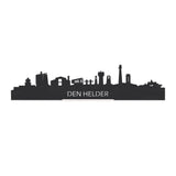 Standing Skyline Den Helder Black 40 cm  houten cadeau decoratie relatiegeschenk van WoodWideCities