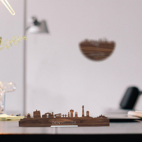 Standing Skyline Den Helder Noten houten cadeau decoratie relatiegeschenk van WoodWideCities