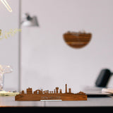 Standing Skyline Den Helder Palissander houten cadeau decoratie relatiegeschenk van WoodWideCities