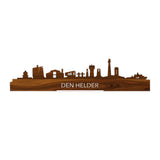 Standing Skyline Den Helder Palissander 40 cm  houten cadeau decoratie relatiegeschenk van WoodWideCities