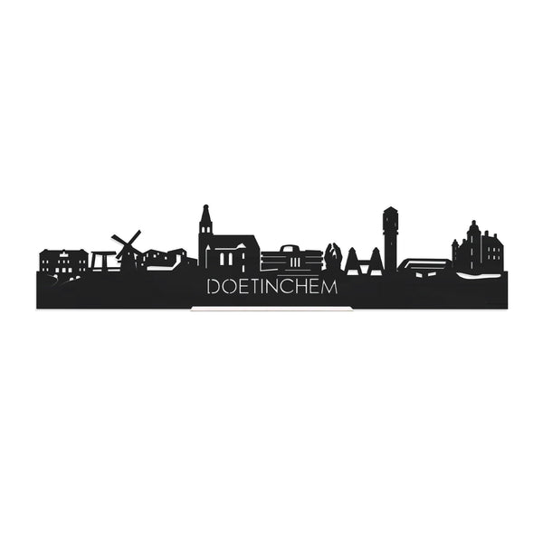 Standing Skyline Doetinchem Zwart houten cadeau decoratie relatiegeschenk van WoodWideCities
